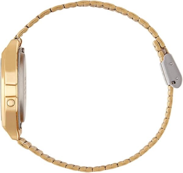 Casio A158WETG-9AEF Digitaluhr mit goldfarbenem Metallarmband und Kalenderfunktion