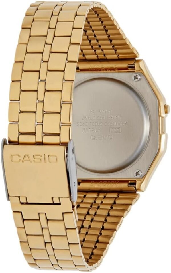 Casio A158WETG-9AEF Digitaluhr mit goldfarbenem Metallarmband und Kalenderfunktion