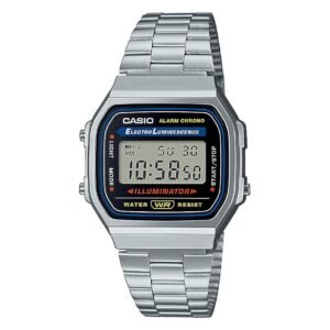 CASIO A168WA-1YES Men's Watch, Stainless Steel Resin, 30 m, Digital Date, Light, Alarm, Black