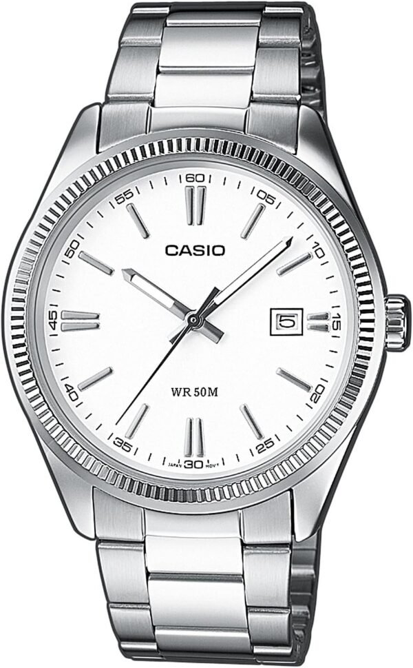 Casio Collection MTP-1302PD-1A1VEF Herren Armbanduhr mit Neo Display und Edelstahlarmband begeistert Fans