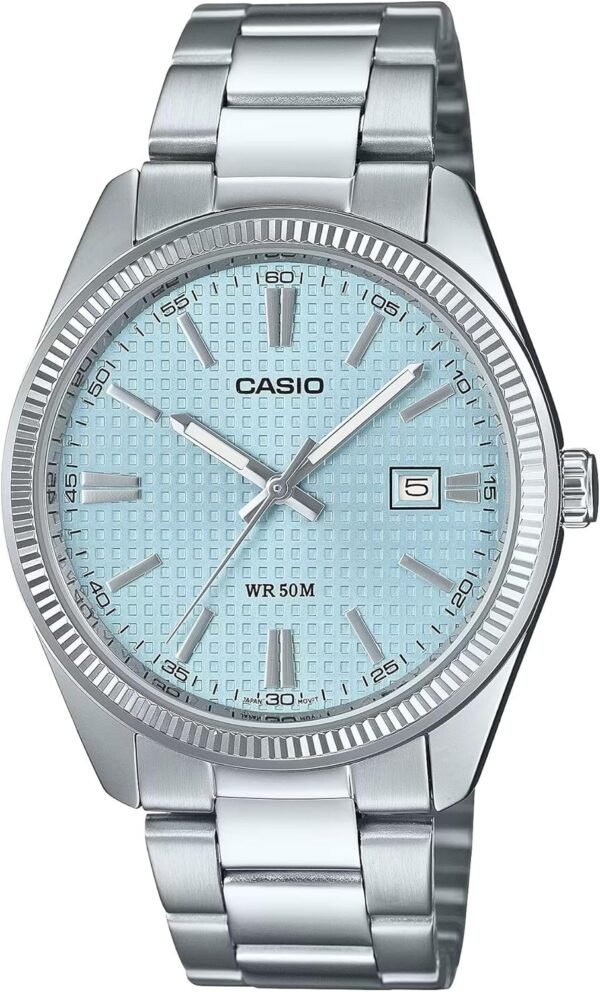 Casio MTP-1302PE-2AVEF elegante Herrenuhr mit Kalenderfunktion und leuchtenden Zeigern entdecken