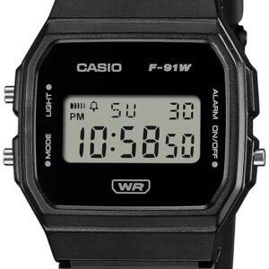Casio Watch F-91WB-1AEF, black, F-91WB-1AEF-AMZUK