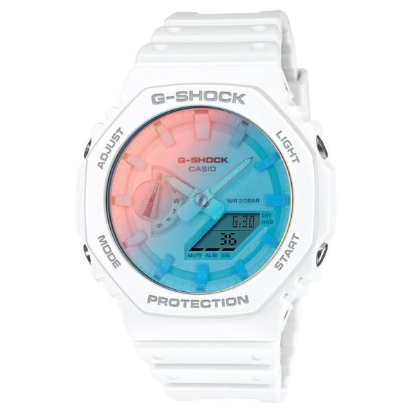 Casio Watch GA-2100TL-7AER, White, GA-2100TL-7AER-AMZUK