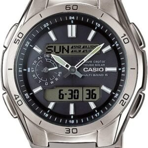 Casio Wave Ceptor Men's Watch Solar and Radio Controlled Solid Stainless Steel Case and Bracelet., Bracelet
