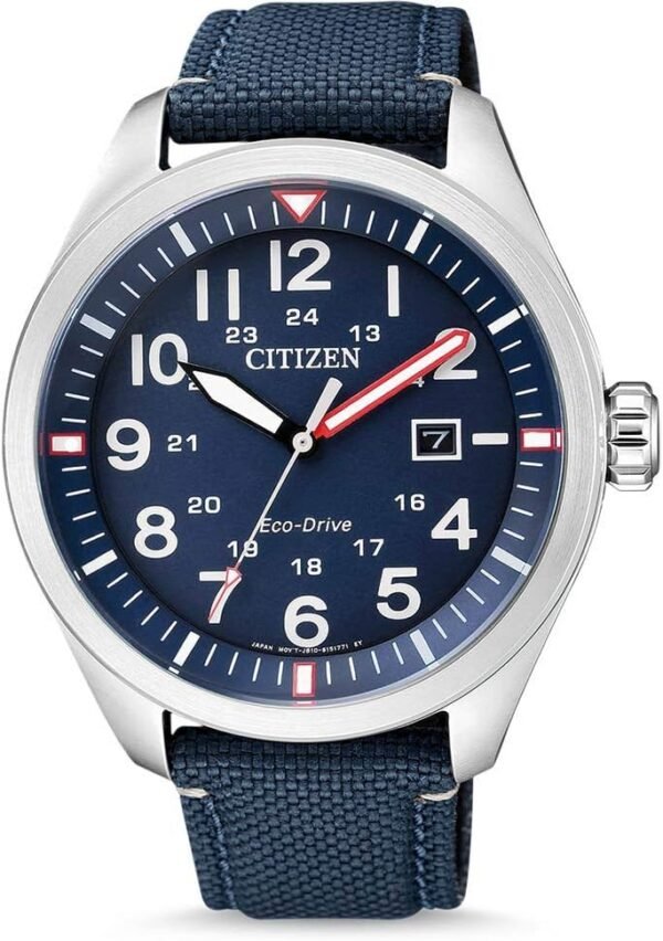 Citizen AW5000-24E Eco-Drive Aviator Uhr mit Nylonarmband perfekt für Herren