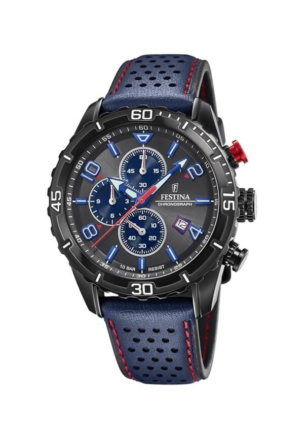 Festina Herren Analog Quarz Uhr mit Leder Armband