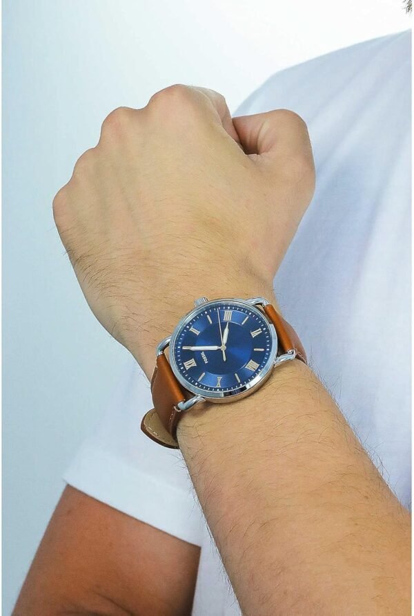 Fossil Copeland Herrenuhr 42mm Lederarmband wasserdicht stilvoll und präzise