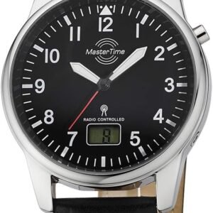 Funk Quarz Herren Uhr Analog-Digital mit Leder Armband MTGA-10715-61L