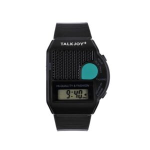 Talking Wrist Watch Voice Function Time Announcement Time Announcement (Black) Alarm Clock Blind Clock Senior Clock Digital LCD Talking Clock Visually Impaired Blind Aid...