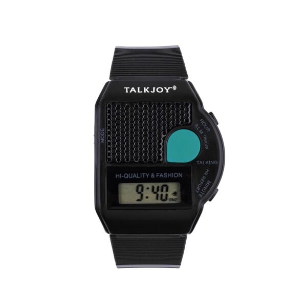 Talking Wrist Watch Voice Function Time Announcement Time Announcement (Black) Alarm Clock Blind Clock Senior Clock Digital LCD Talking Clock Visually Impaired Blind Aid...
