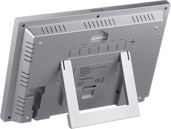 Technoline WS8016 Funkwanduhr mit Temperaturanzeige und klarem Display für Schlafzimmer und Büro