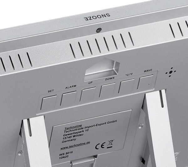 Technoline WS8016 Funkwanduhr mit Temperaturanzeige und klarem Display für Schlafzimmer und Büro