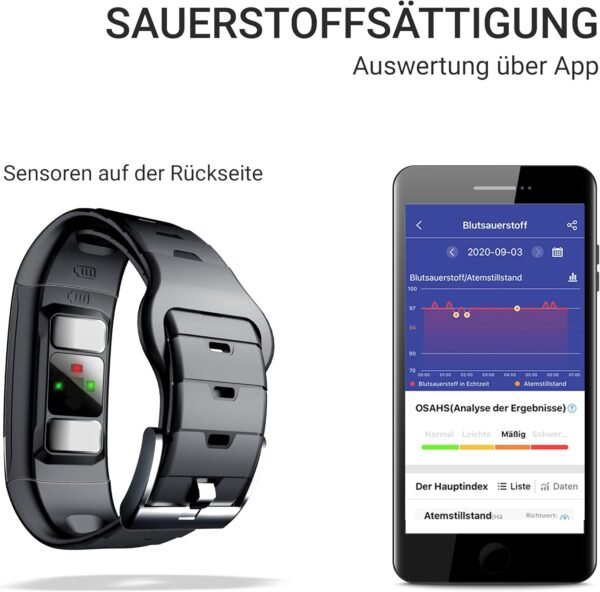 Xoro SMW 10 Fitnessuhr mit EKG Bluetooth Herzfrequenz und Blutdruckmessung