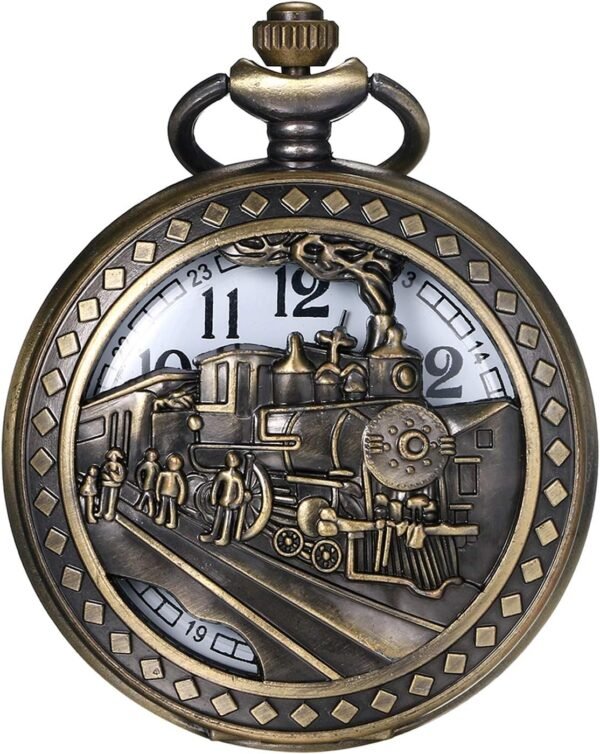 Zeitlose JewelryWe Taschenuhr mit abnehmbarer Kette und präzisem Quarzwerk entdecken
